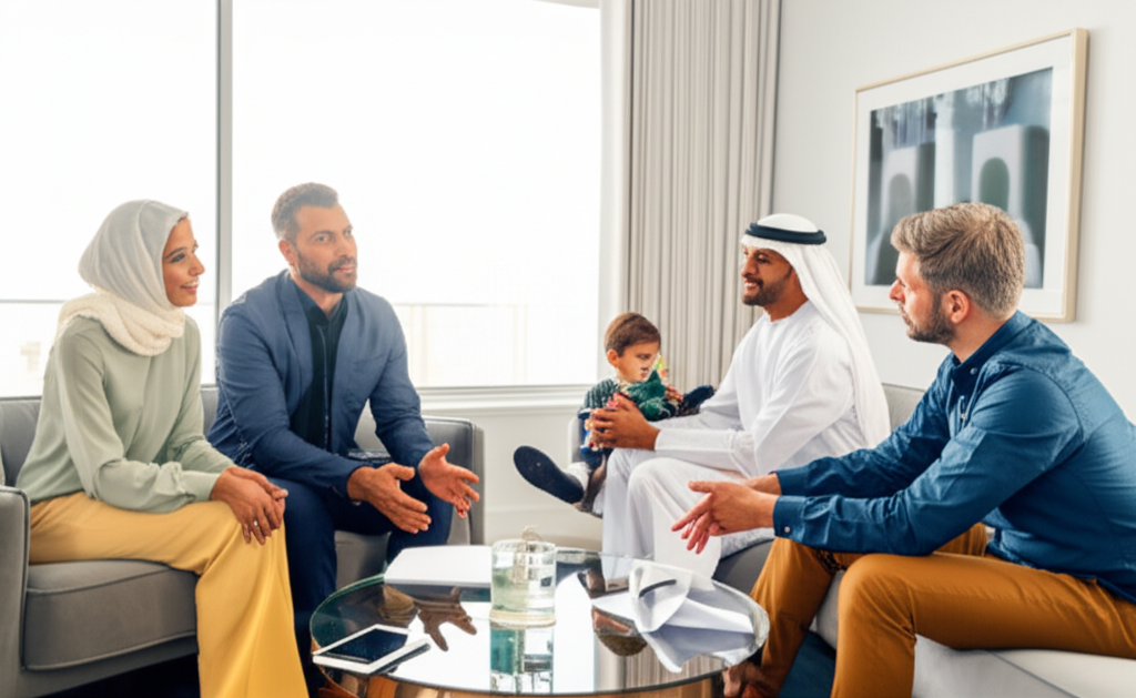 Professional planning scene for Emirati and UAE-based households evaluating Argentina