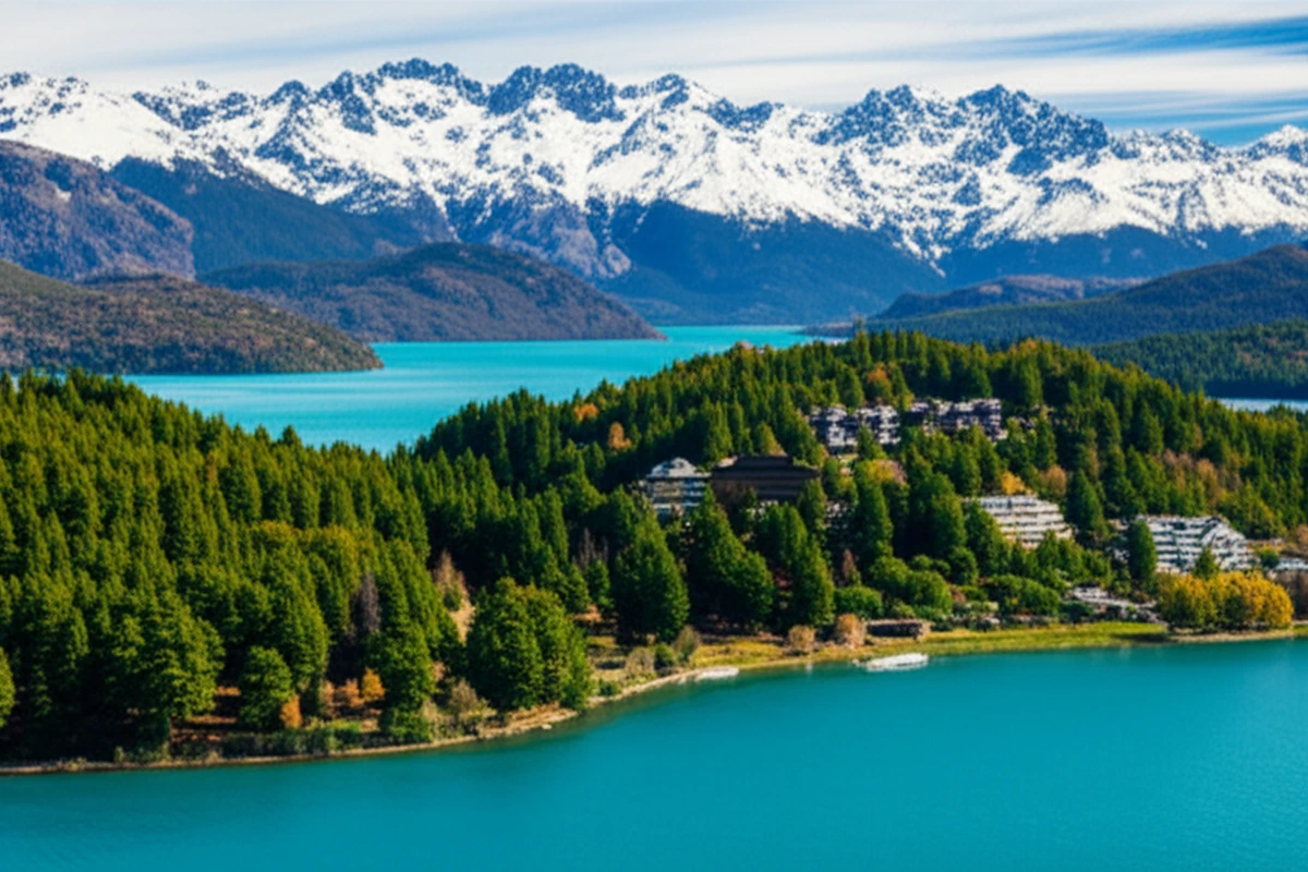 Street and neighborhood view in Bariloche, Argentina