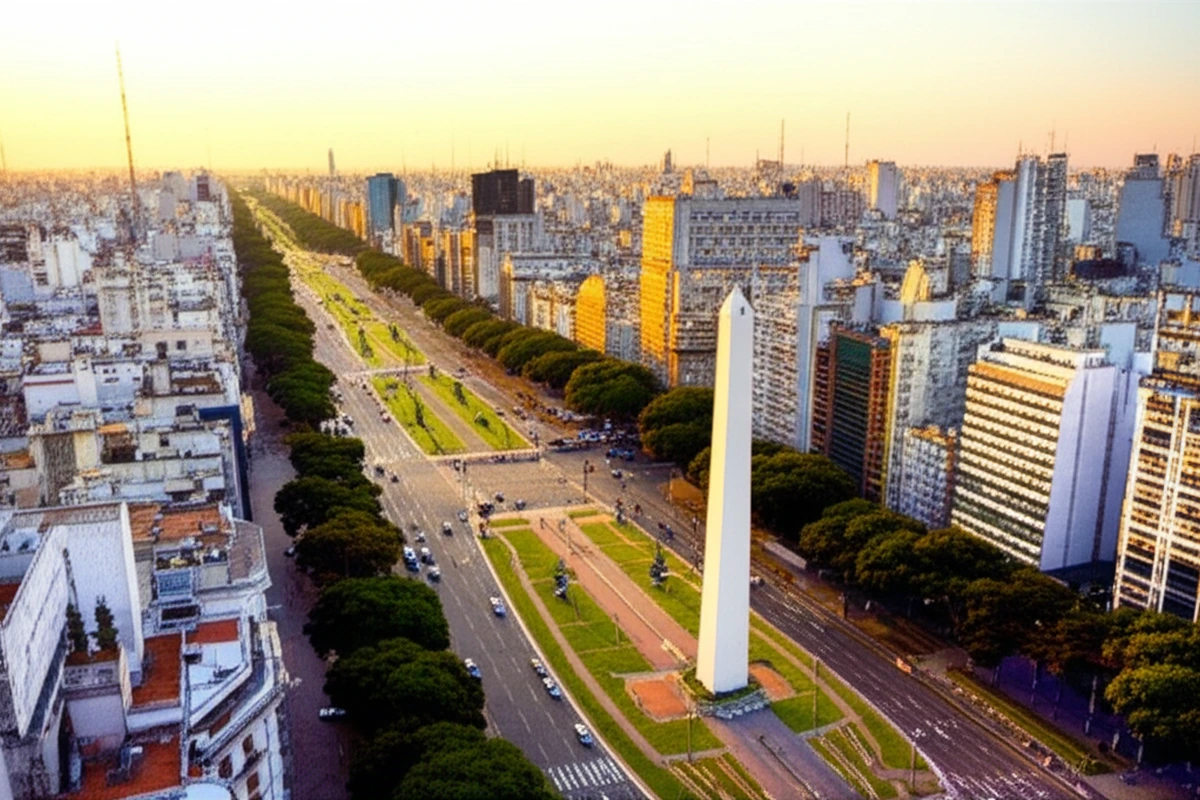 Street and neighborhood view in Buenos Aires, Argentina
