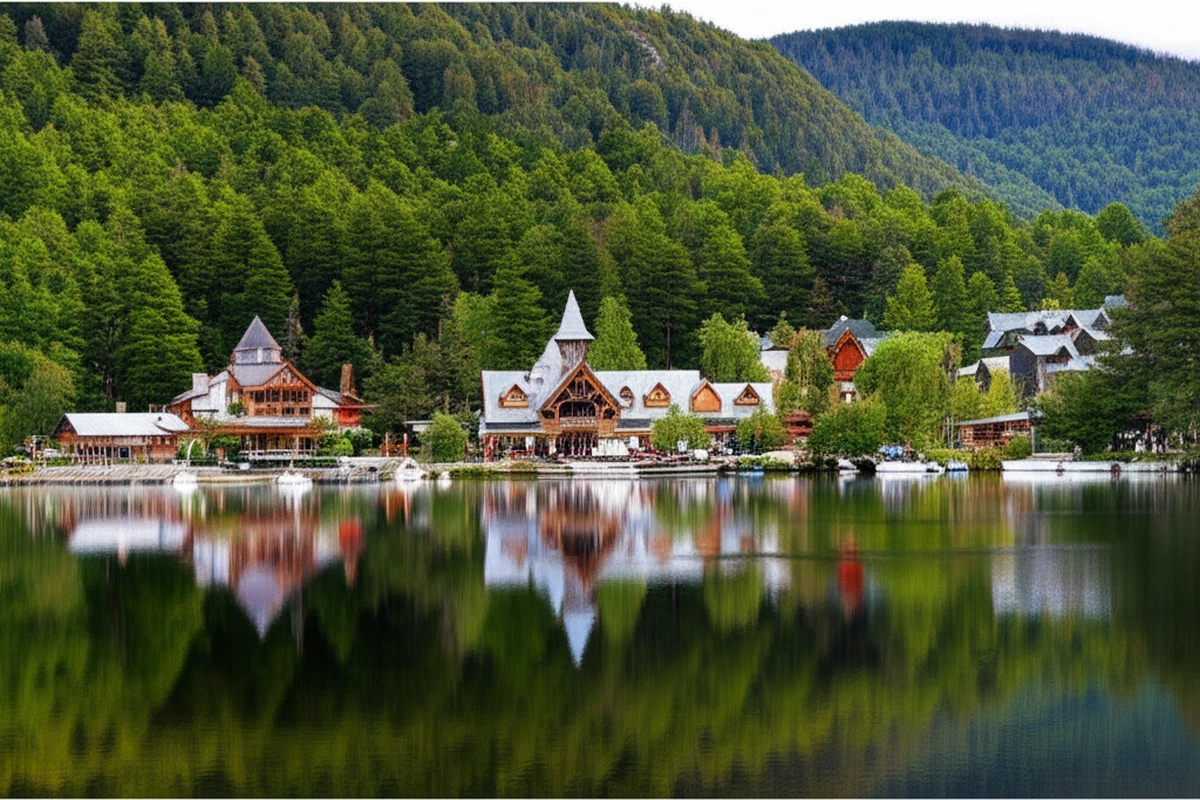 مشهد حضري من San Martin de los Andes يساعد القارئ على تصور الحياة اليومية في الأرجنتين